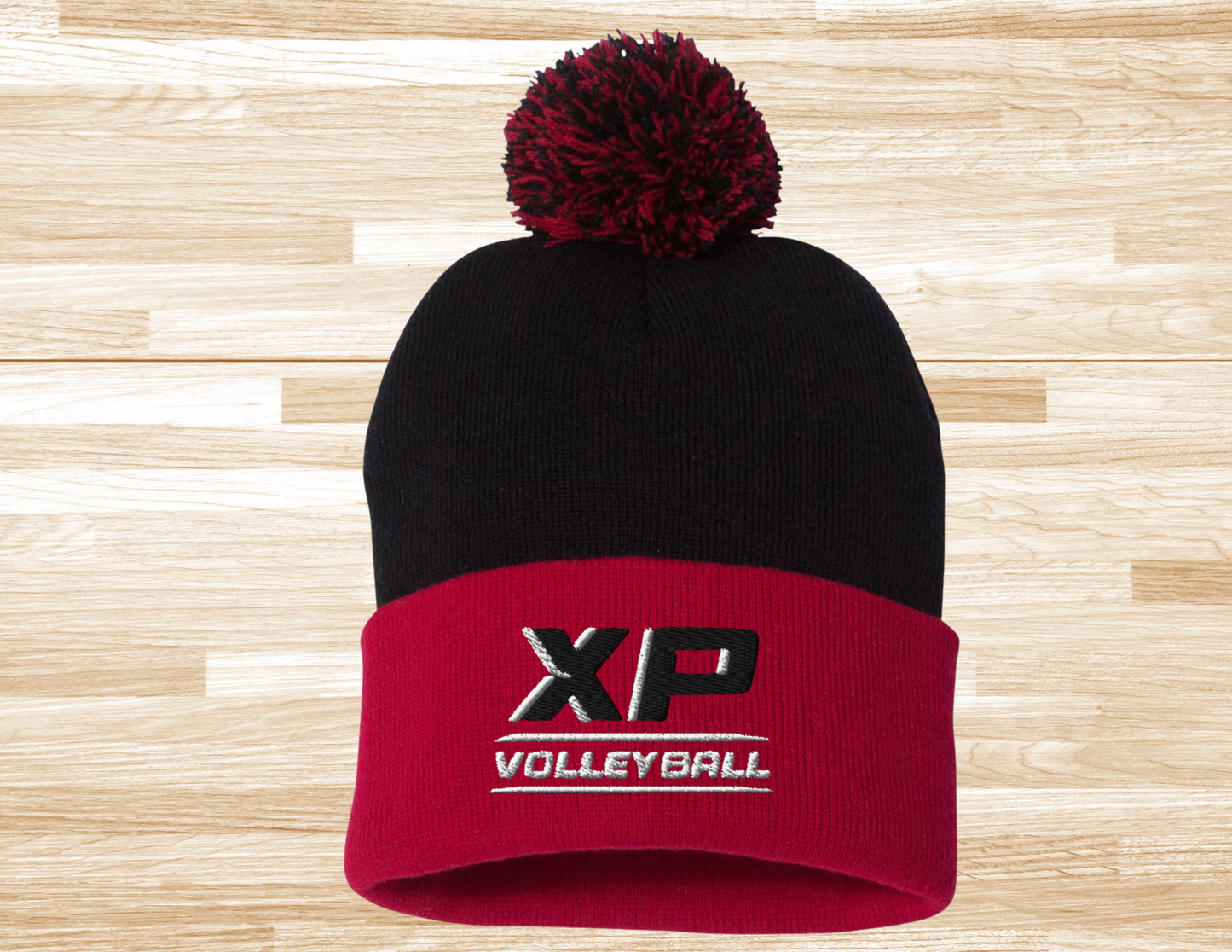 XP Original Red and Black Pom Winter Hat