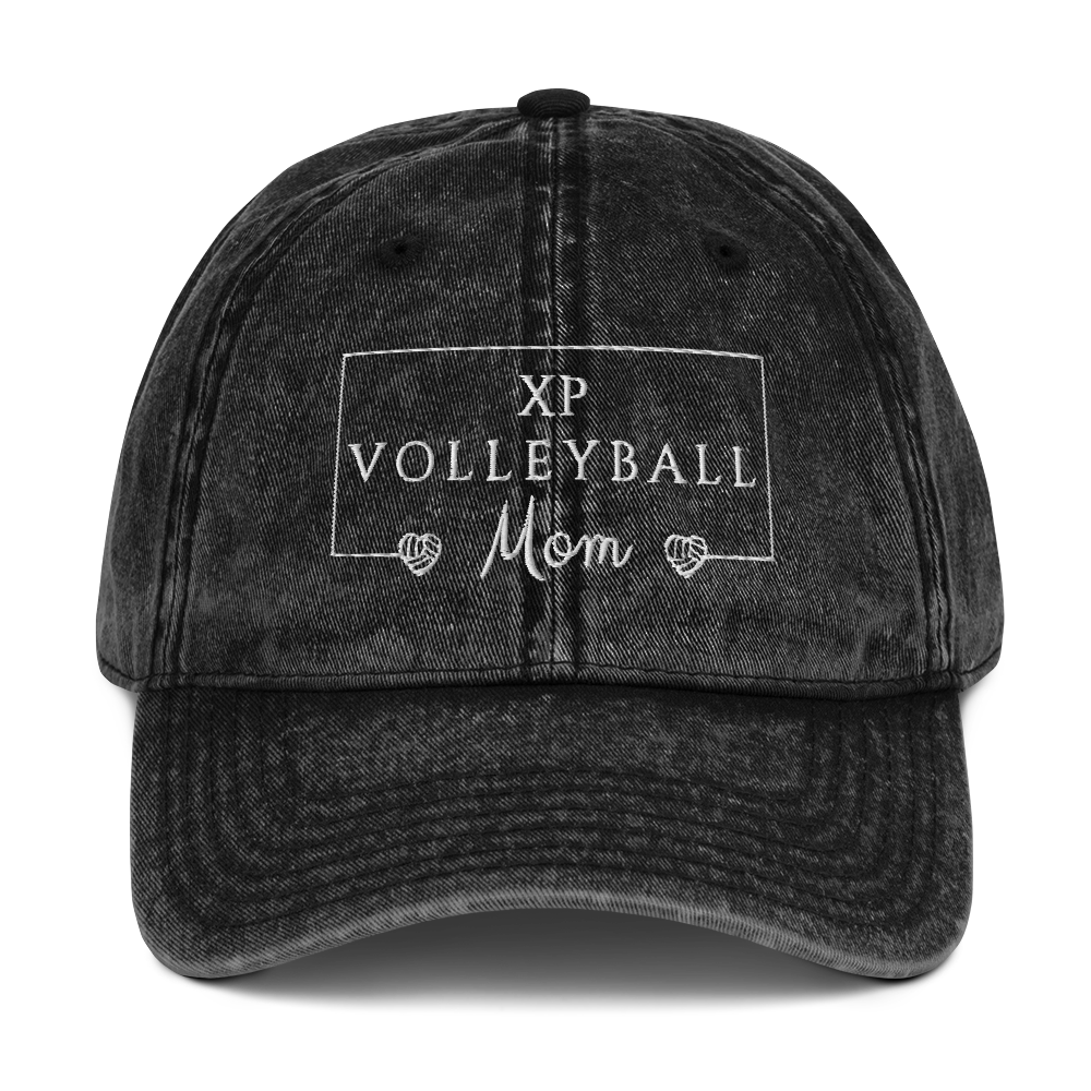 XP Embroidered Distressed Volleyball Mom Hat