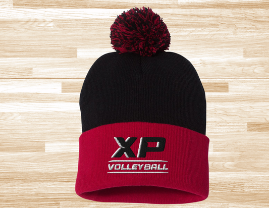 XP Original Red and Black Pom Winter Hat