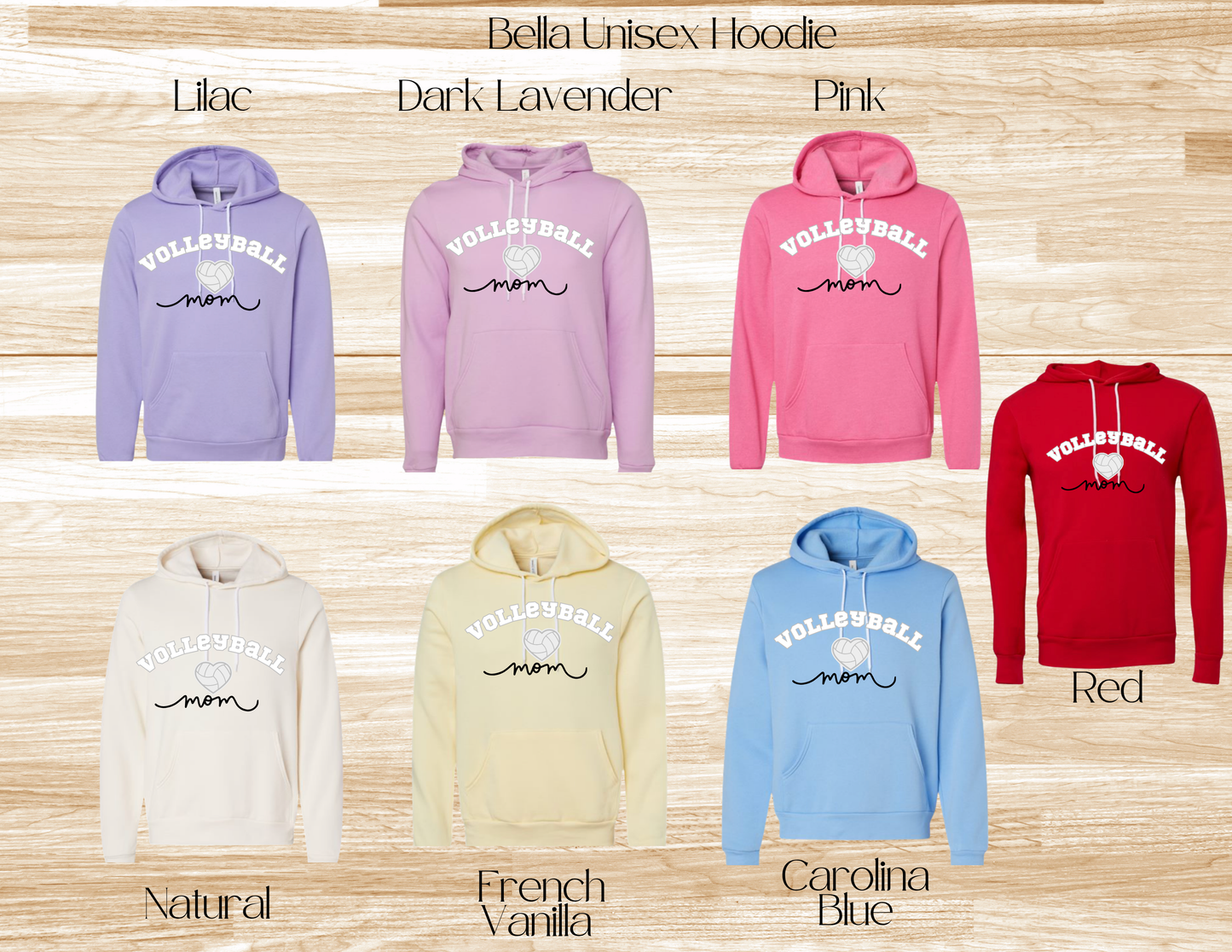 Love Volleyball Mom Bella Hoodie