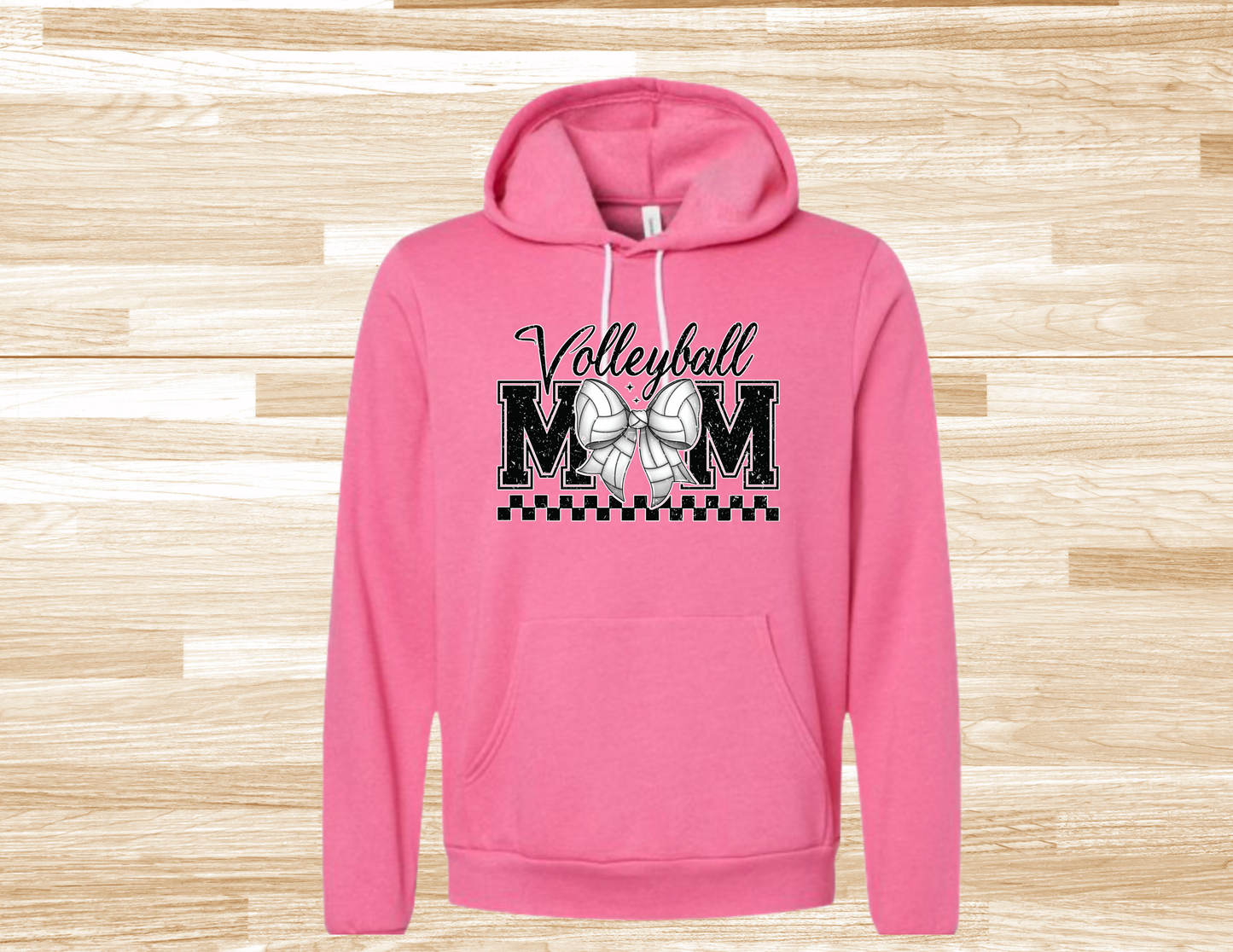 Volleyball Mom Bow Bella Hoodie