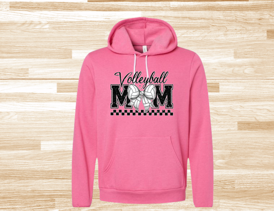 Volleyball Mom Bow Bella Hoodie