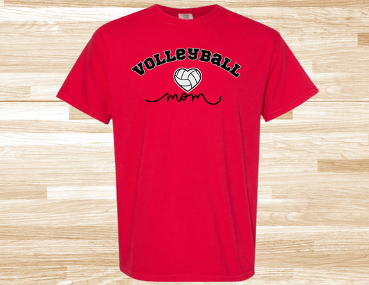 Love Vball Mom Comfort Colors T-Shirt Customized