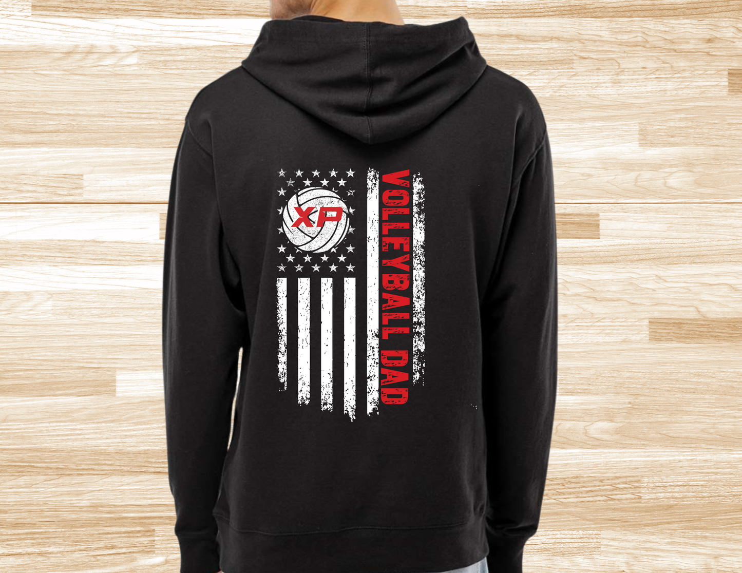 XP Volleyball Dad Double Sided Flag Shirts