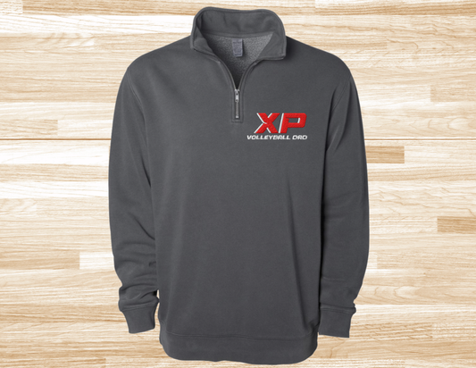 1/4 ZIP Independent Pigment Unisex Sweatshirt Embroidered Dad or XP Logo