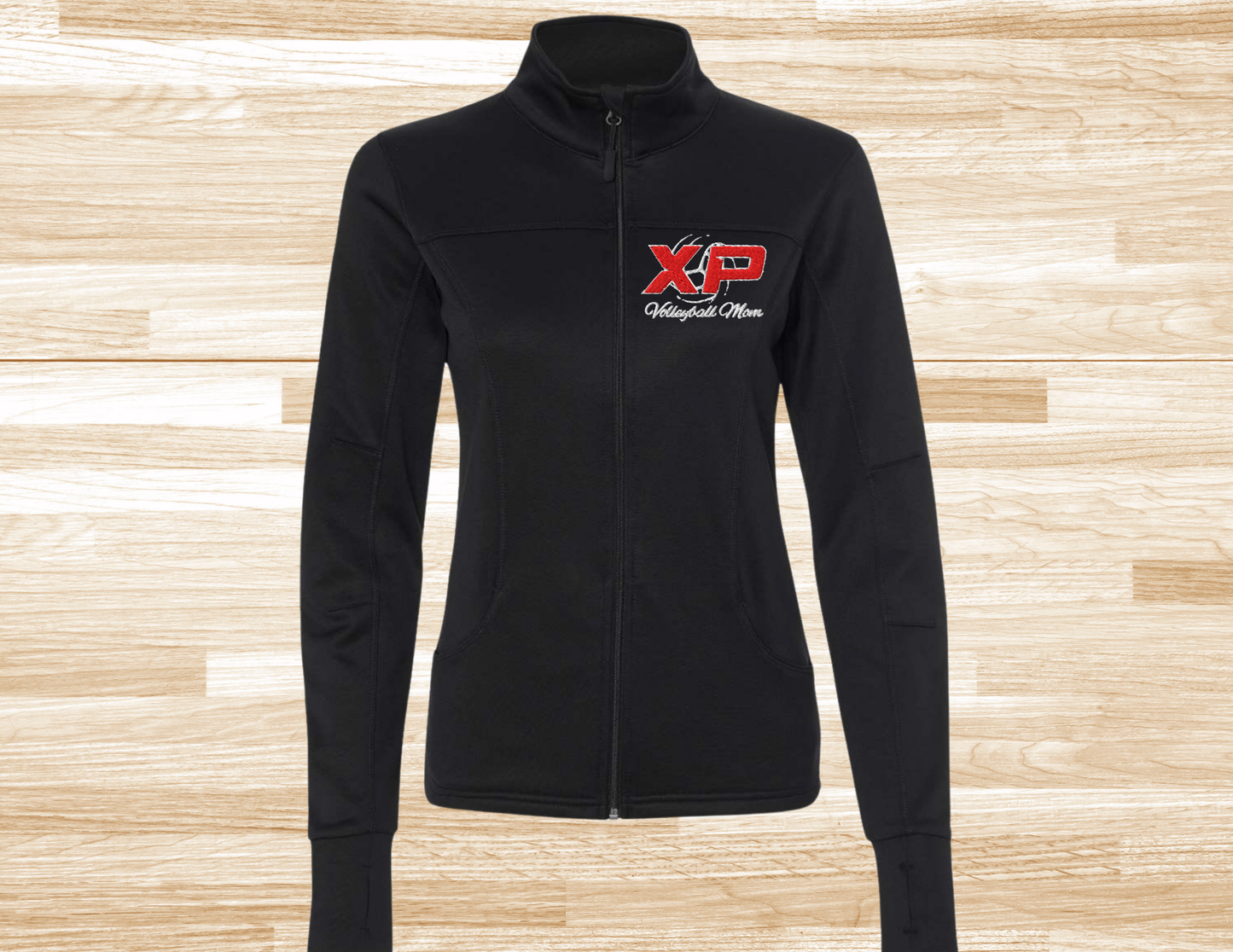 Independent Poly-Tech Full Zip Jacket Vball Mom or XP Embroidered Logo