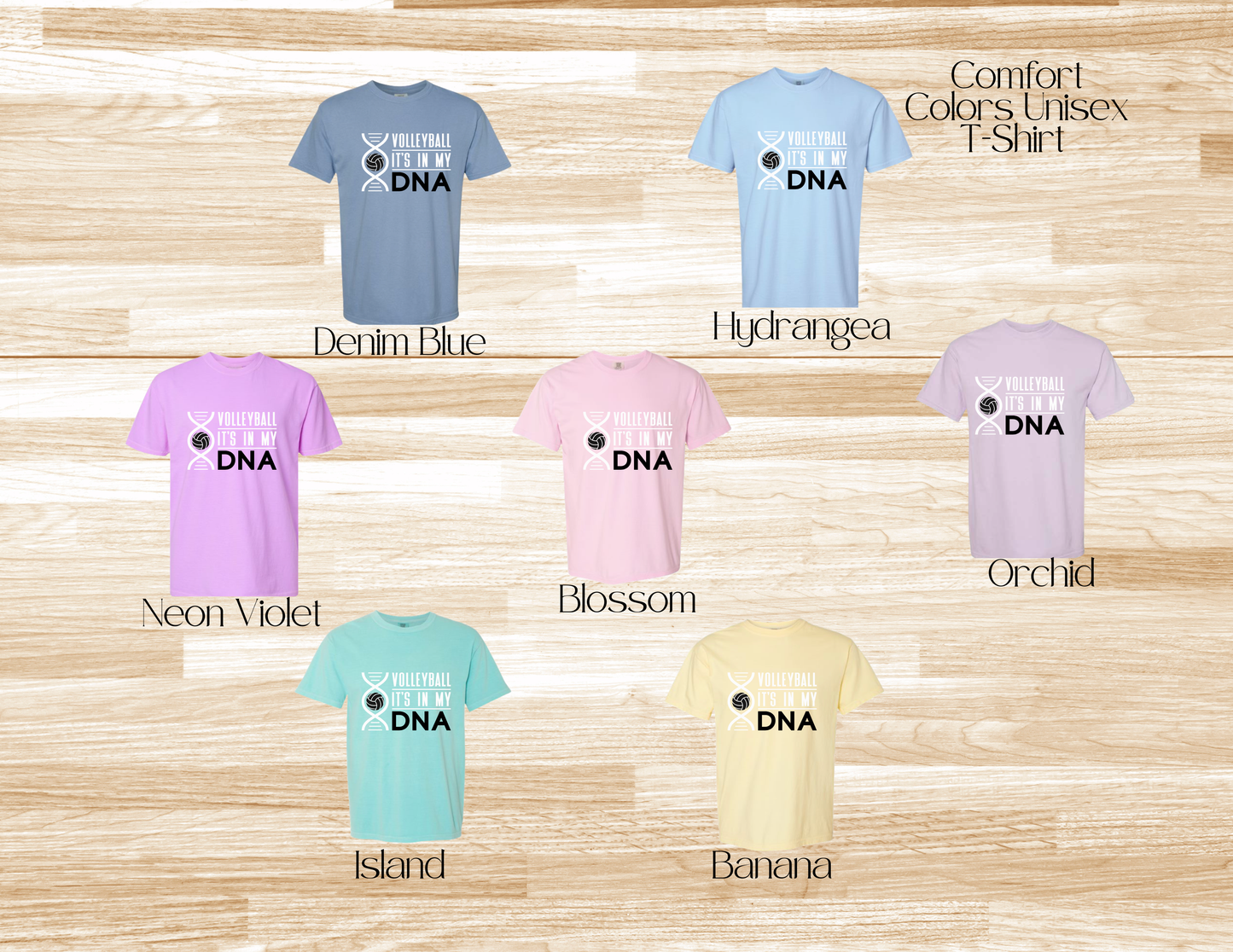 Volleyball DNA Comfort Colors T-Shirt Customized