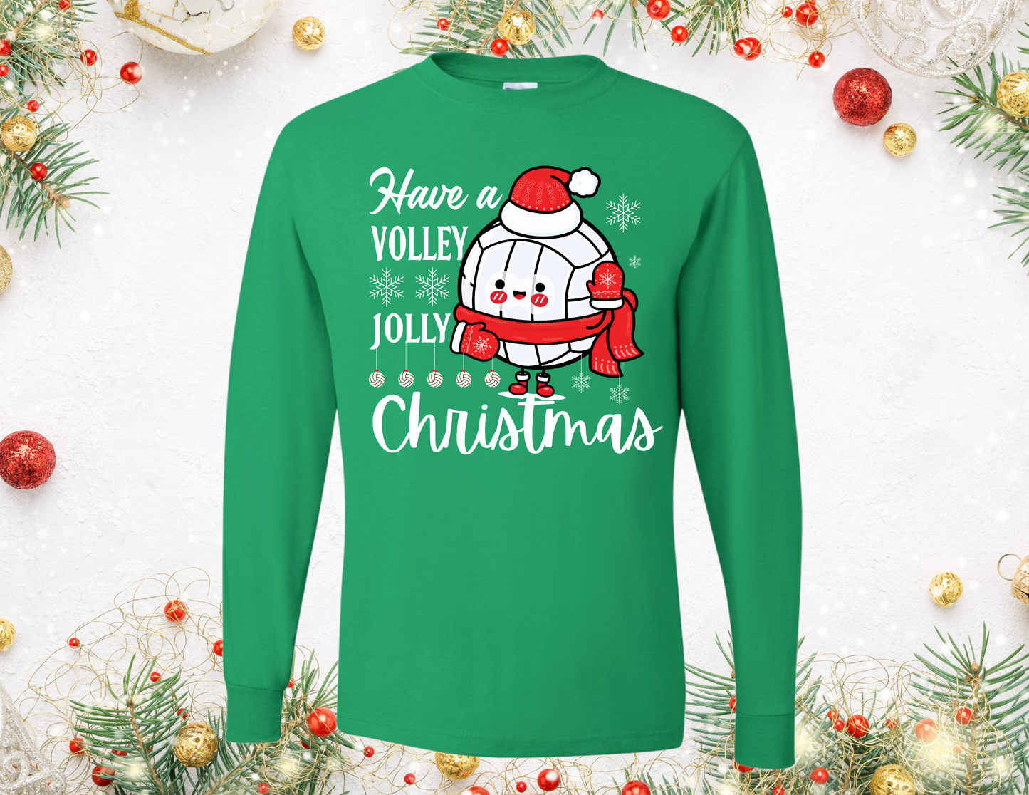 Holly Volleyball Christmas Christmas T-Shirt
