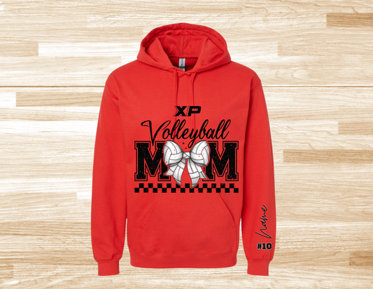 XP Volleyball Mom Bow Gildan Hoodie